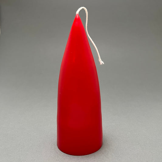 Kon-formad julljus, Röd-16cm